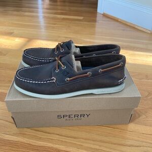 Sperry Men's NWB Leather Topsider Shoes Crosslace
